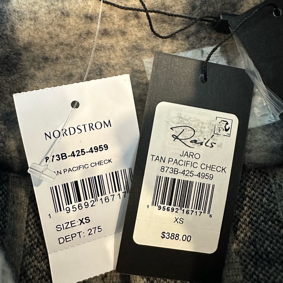 Rails Jaro Plaid Shacket, Tan Pacific Check, X-Sm - Picture 3 of 4